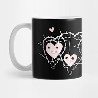 Three spikey hearts Mug